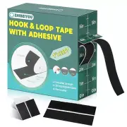 1 in×30 feet Black Heavy Duty Hook And Loop Tape with Adhesive, No Punching