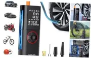 Tire Inflator Portable Air Compressor, Rechargeable Air Pump for Car Tires, Red