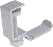 Booc Headphone Stand Hanger Under Desk,360 Degree Rotating PC Gaming Headset Holder Aluminum Clamp Hook, Universal (Silver Single)