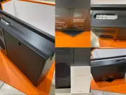 Hermes Boombox Vertical Record Player Speaker Turntable New With Dust Bag