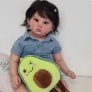 28" Finished Reborn Baby Doll Lifelike Toddler Doll Cloth Body Handmade Gift