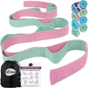 TECEUM [New 2023] Stretching Strap for Yoga & Physical Therapy-10 loops-B6