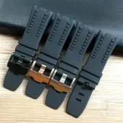 28mm Black Rubber Silicone Watch Band Strap For AP Audemars And Piguet Royol Oak
