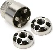 iJDMTOY (2) Stainless Steel M8 Anti-Theft Security Nuts w/Locking Key For LED Light Bar, LED Pod Light, LED Worklight Driving Fog Lamp Security Kit