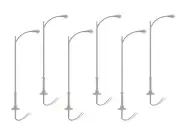Lionel 2456136 HO Gray Single Lamp Extended Pole (Pack of 6)
