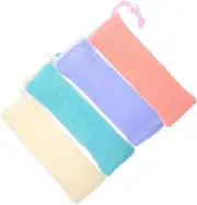 VICASKY Bathing Soap Set 4pcs Handmade Soap Skin Cleanser Pouches Portable Lightweight