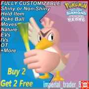 Pokemon Brilliant Diamond & Shining Pearl ✨ Shiny Farfetch'd ✨ 6IV Customizable