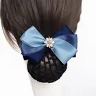 Nurse Hair Clip Bow Hair Net Cover Korean Headwear Bank Teller Neck Tie Party