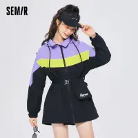 在飛比找蝦皮商城優惠-Semir 女大衣2023秋季新款中長寬鬆休閒外套