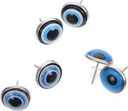 [WATIIFUFU] Unique Men's Earrings Exaggerated Blue Eyes Design Hypoallergenic Alloy Studs Men's Ear Jewelries 6 Pack