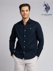 U.S. Polo Assn. Blue Mens Blend Shirt (W37759) | $150