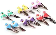 Colorful Cute Artificial Feather Bird Foam Plant Garden Craft Decoration 12Pcs