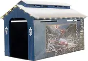 Lionel Thomas Kinkade Christmas Plug Expand Play O Gauge Model Train Covered Bridge