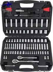 Mechanic Tool Kit and Socket Set with Case - Set of 123
