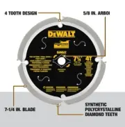 DeWalt 7-1/4 4t Diamond Tipped Skill Saw Blade DWA3193PCD
