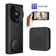 Smart Video Doorbell Wireless Doorbell Camera with Remote APP Control with Night Vision Rechargeble Video Camera Two Way Audio