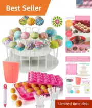 Complete Nonstick Cake Pop Maker Kit with Molds & Stand - Bake Like a Pro!