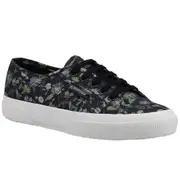 Superga 2750 Floral Print Womens Trainers Dark Grey/floral 5 Uk/38 Eu