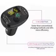 Bluetooth 5.0 FM Transmitter Car Kit Radio Adapter MP3 Player Dual USB Charger