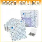 Knitting & Crochet Blocking Mats - 9 Interlocking Boards with T-Pins included