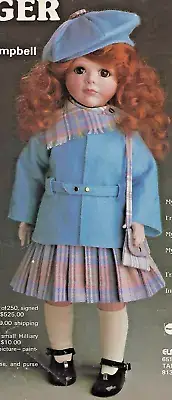 18"MODERN ARTIST AMERICAN GIRL DOLL UNDERWEAR BLOUSE SKIRT JACKET BERET PATTERN