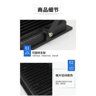 LED 投射燈 10W20W30W50W100W 全電壓 超輕薄 IP66 SMD 燈珠 廣域無死角