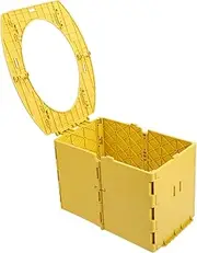 CHICAMPERA Portable Travel Potty for Multifunctional Foldable Toilet Seat for Camping Outdoor Adventures and Long Distance to Carry Space Saving Design Yellow