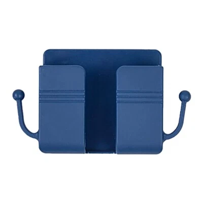 Blue Mobile Phone Holder Wall Stand Mounted Organizer Rack Remote Control Origin