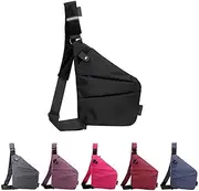 [JESSAH] Anti Theft Cross Body Bag for Men Travel Safe,2023 New Personal Flex Bag Left/Right,Waterproof Slim SlingBag for Women Men (Black,Right)