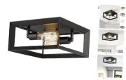 2-Light Flush Mount Ceiling Light, 11 Inch Farmhouse Ceiling Light Fixture