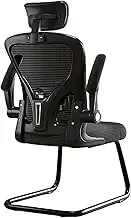 Cushioned Office Chair, Grey Office Chair, Latex Cushion, Comfortable To Drive, Ergonomic Computer Chair, Selected Thickened Steel Material, Strong Load Capacity, Chair with Headrest(Black)