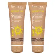 2 x Rimmel London Instant Tan Sun Shimmer Instant Tan - Dark 125ml Dark Shimmer