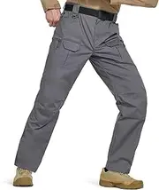 [Hiwise] Men's Stretch Tactical Pants Ripstop Water Resistant Cargo Pants Outdoor EDC Lightweight Work Hiking Pants