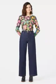 Current Season Gorman Indigo Jean High Waisted Wide Leg NWT $169