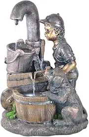 Ewaterfeatures Wheelbarrow Puppy Water Fountain