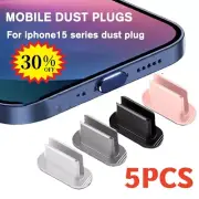 5PCS USB-C Type-C for iphone 15 Pro Max Charging Dust Cover Plugs Accessories AU