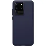 Bumpers Shockproof Anti-fingerprint Smooth Soft Liquid Silicone Protective Case for Samsung Galaxy S20 Ultra / Galaxy S20 Ultra 5G 2020 BLUE COLOR