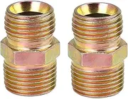 X AUTOHAUX 2pcs 3/8" NPT to M16 x 1.5mm Male Straight Air Hose Fitting Connector Adapter