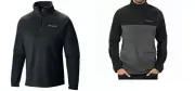 Columbia Men's Steens Mountain Fleece Half Zip Pullove Black, Blake/Grey S, XL