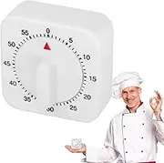 Kitchen Countdown Timer, Kitchen Timer for Cooking - 60 Minute Square Mechanical Timer Baking Reminder Tool - Modern Alarm Timer for Cooking Baking Study Home Classroom Kitchen
