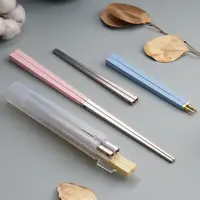 在飛比找瑪黑家居選物優惠-台灣第一筷 台灣製 316不鏽鋼 隨身筷2雙組 莫蘭迪系