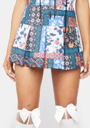 Cheers To That Patchwork Mini Skirt