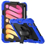 MCC Shockproof iPad mini (A17 Pro) 8.3" 2024 Strap Rugged Tough Case Cover Apple mini7 7 [Blue]