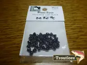 HARELINE BRASS EYES LARGE BLACK DUMBBELL - NEW STREAMER WET FLY TYING MATERIALS