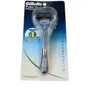 Gillette FUSION Proglide Silvertouch Sensitive Skin Razor handle Shaver New