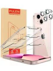 PULEN 2 Packs Screen Protector for iPhone 13 [6.1 Inch] + 2 Packs Camera Lens
