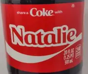 Share A Coke Natalie 2025 Personalized Limited Edition Coca-Cola Coke Bottle