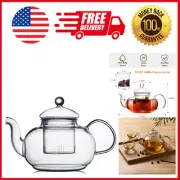 Glass Teapot Stovetop Safe,Clear Teapot with Removable Infuser 20.3 oz,Loose ...
