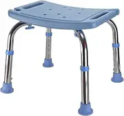 Non-Slip Bathroom Chair with Handles,5-Level Height Adjustable Aluminium Bath Shower Stool Chair,Shower Chair for The Elderly and Disabled(B)