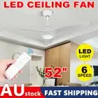 52" Remote Control Ceiling Fan with LED Light 3 Blades DC Motor for Home &Office